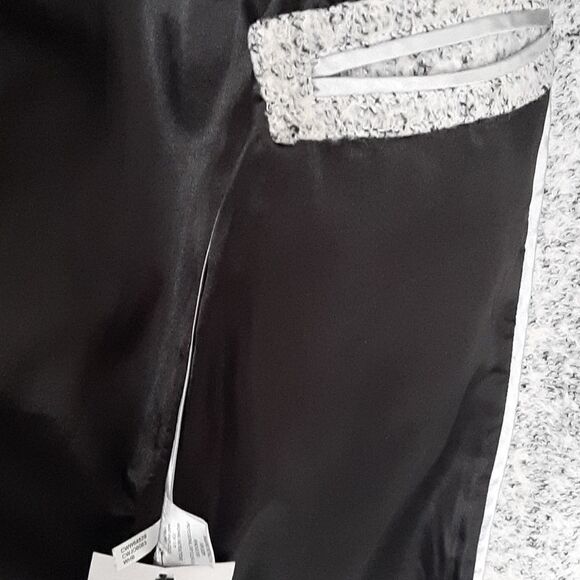 Calvin Klein Tibetan lamb fur collar tweed faux coat! - Picture 8 of 11